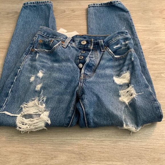 Vintage Selvedge Levi 501 Jeans 24/26 - Picture 1 of 8